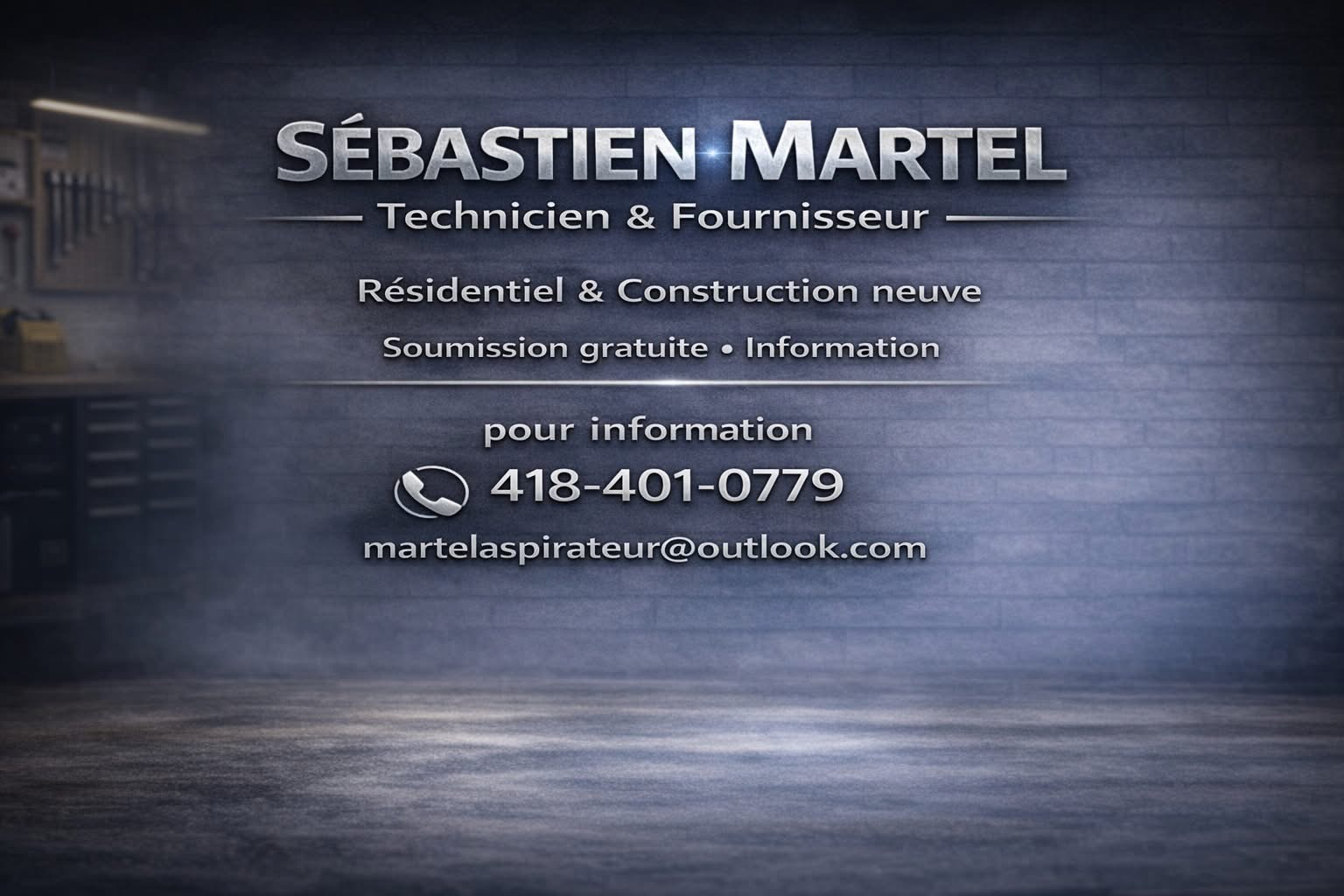 Aspirateur Martel brand card from the live website